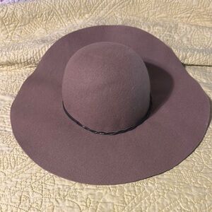 Elegant Brown Women's Wide Brim Hat